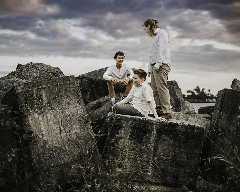 boys on the rocks in fort pierce floirda