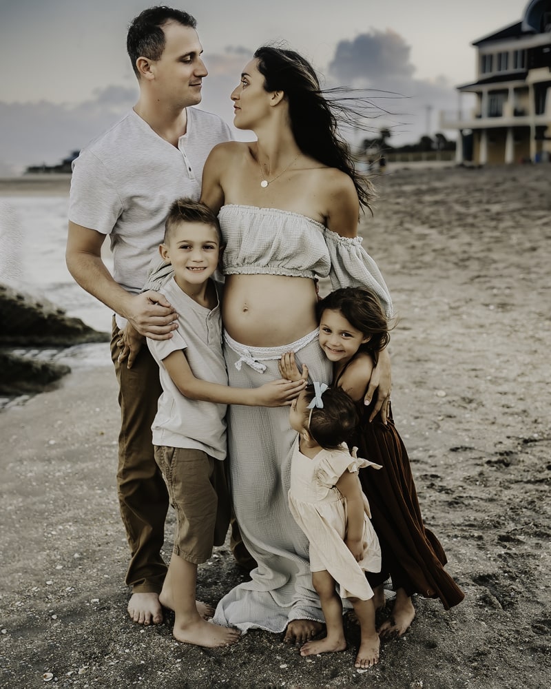 family maternity on beach hutchinson island florida